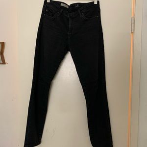 Anthropologie AG distresses black denim